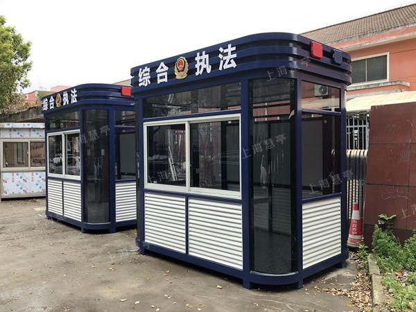 方形钢结构岗亭 工地小区大门岗亭